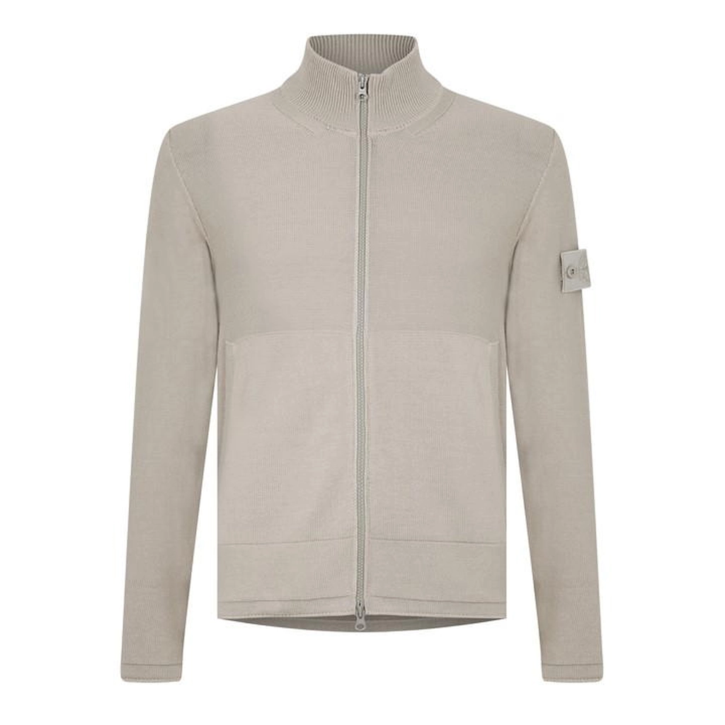 Stone Island Ghost Knit Zip Jumper - Green